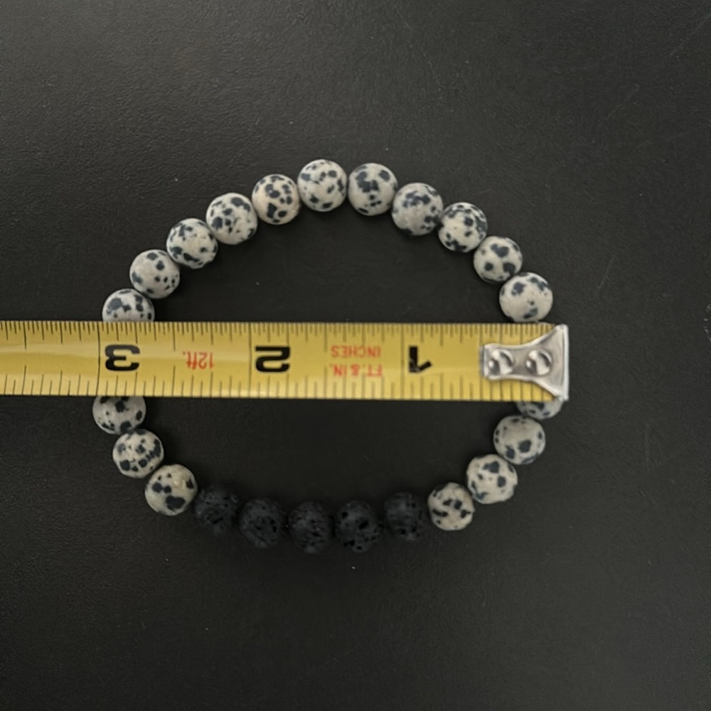 Genuine natural lava rock bead bracelet, Hawaiian - Picture 4 of 6